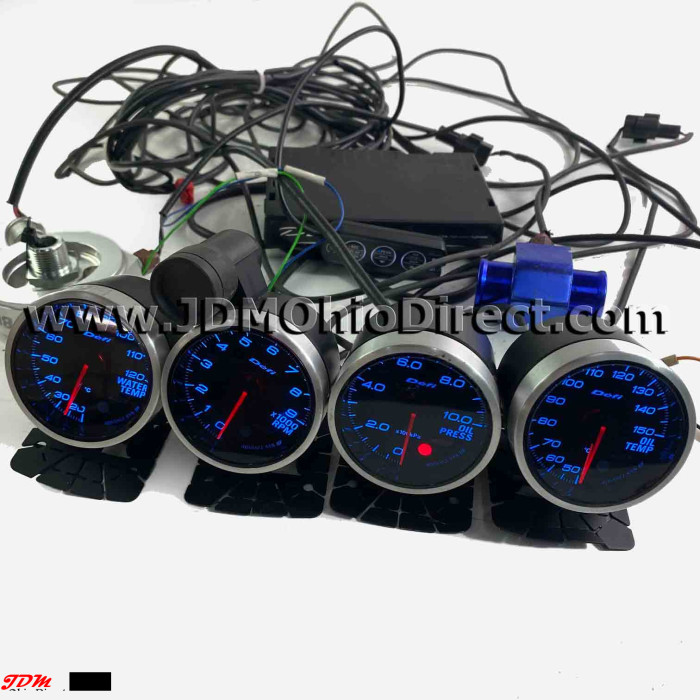 JDM Defi 4pc Gauge Set with Controller